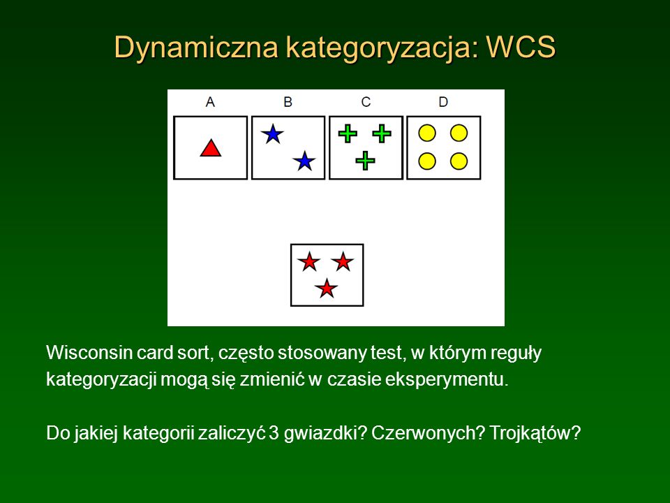 Dynamiczna kategoryzacja: WCS
