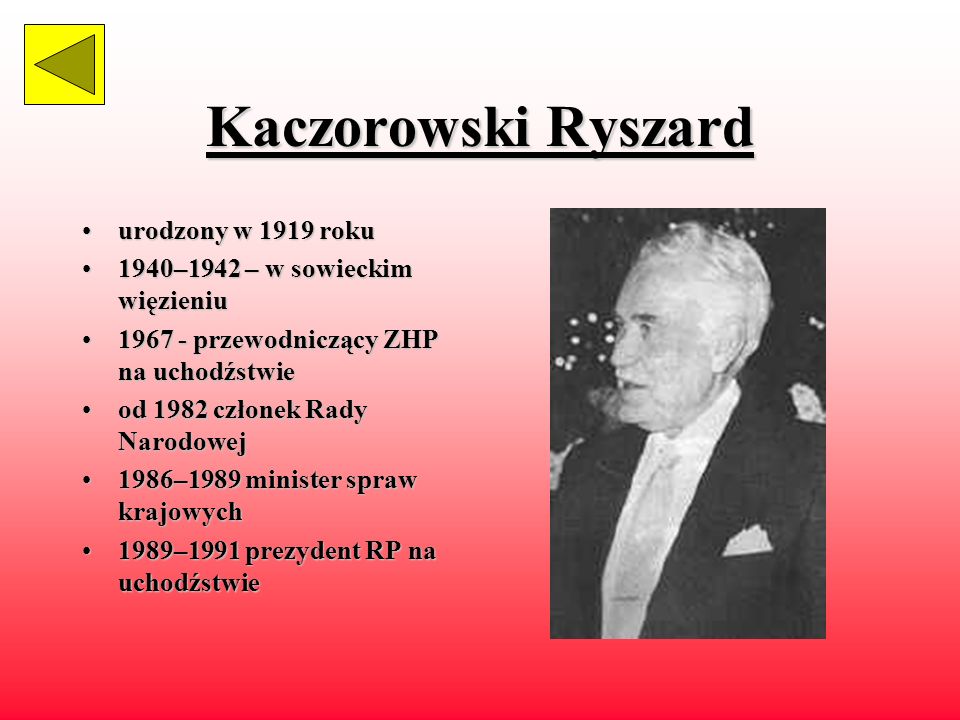 Kaczorowski Ryszard urodzony w 1919 roku