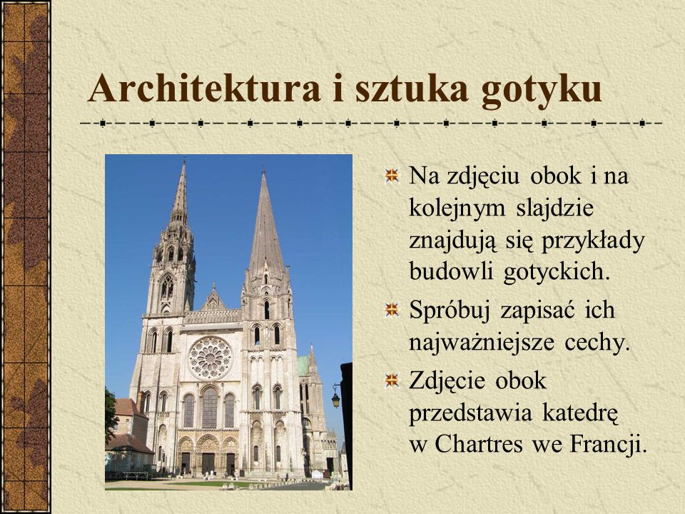 Architektura i sztuka gotyku