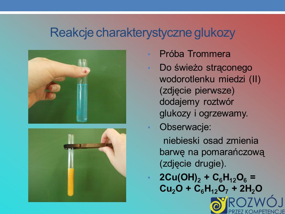 Reakcje charakterystyczne glukozy