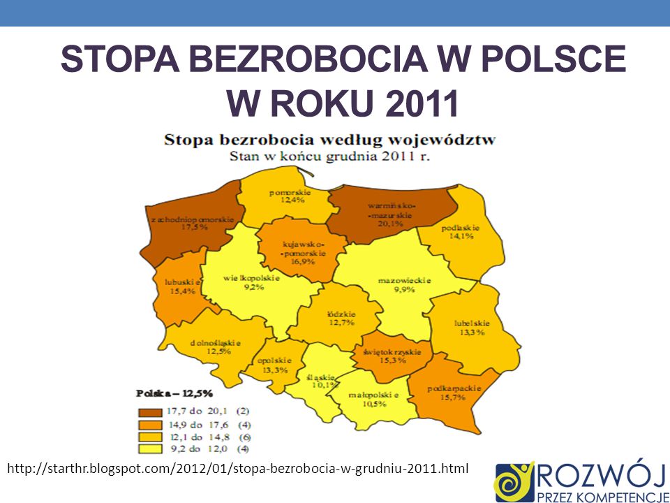 Stopa bezrobocia w Polsce w roku 2011