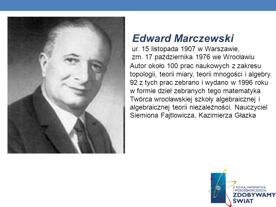 Edward Marczewski ur. 15 listopada 1907 w Warszawie, zm