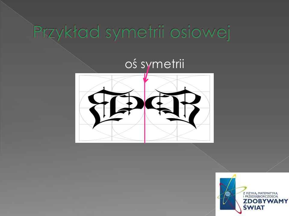 Przykład symetrii osiowej