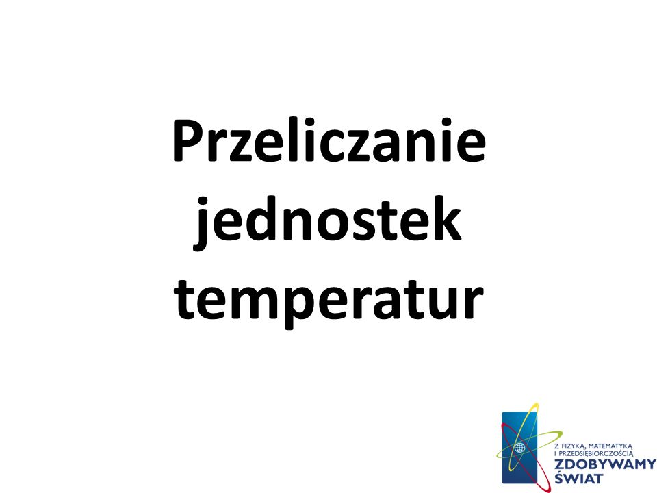 Przeliczanie jednostek temperatur