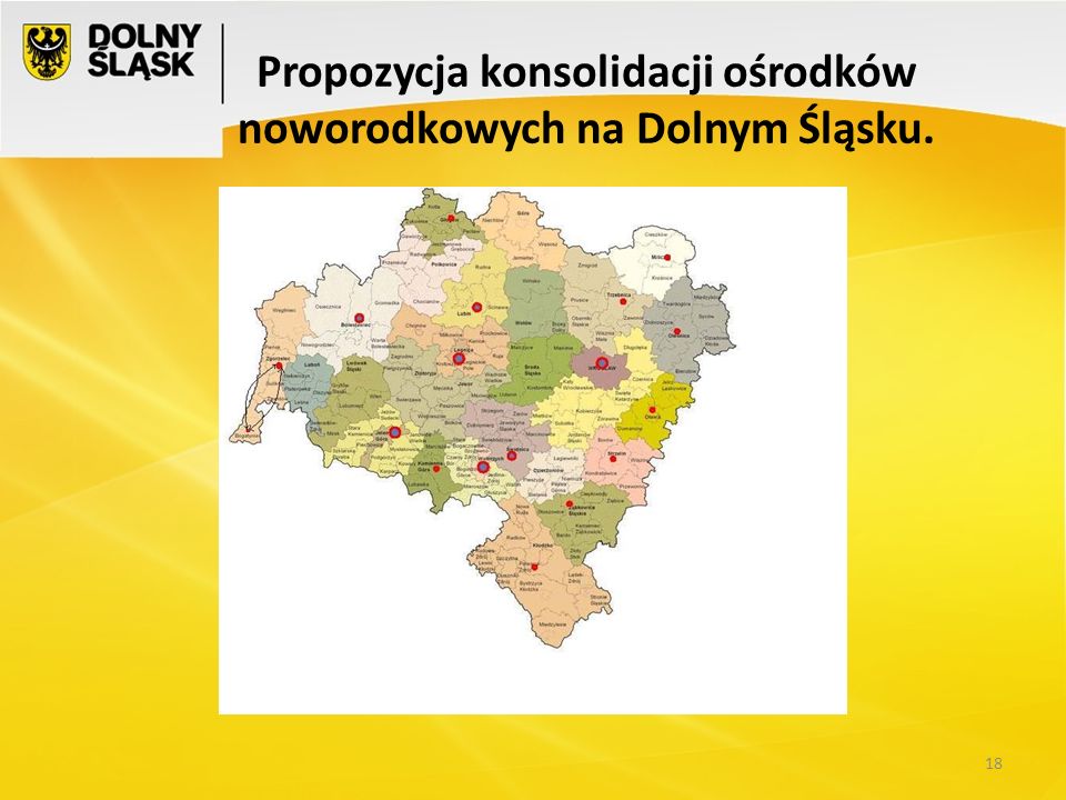 Propozycja konsolidacji ośrodków noworodkowych na Dolnym Śląsku.