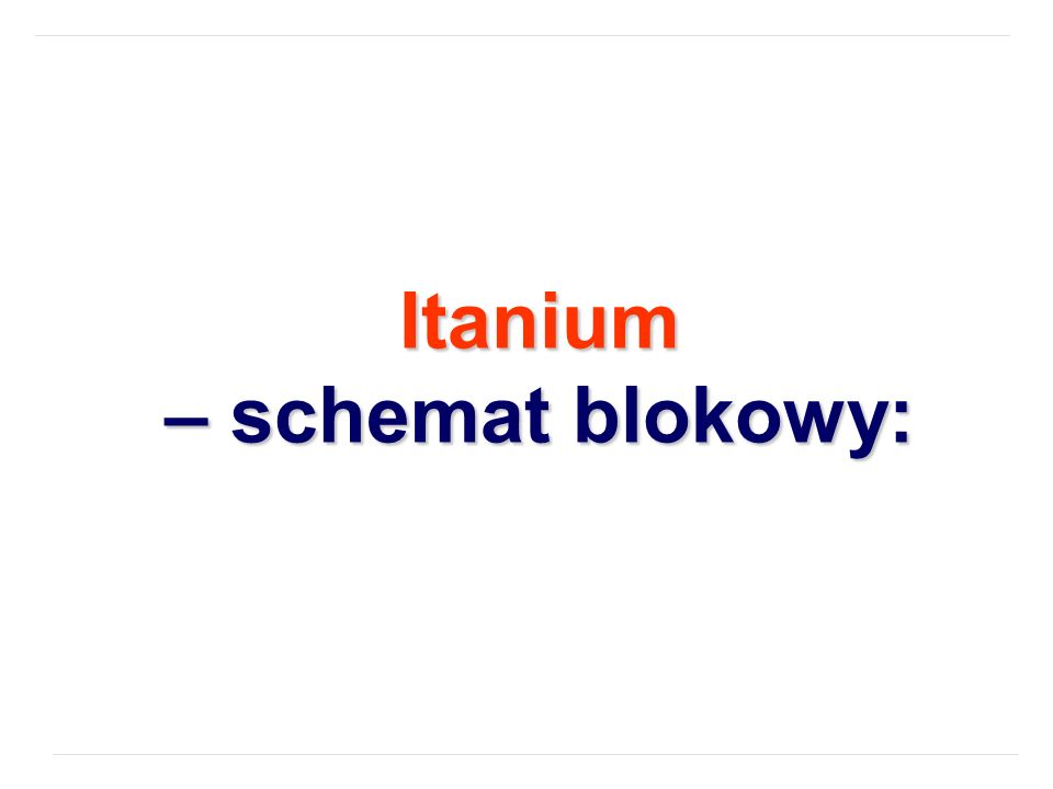 Itanium – schemat blokowy: