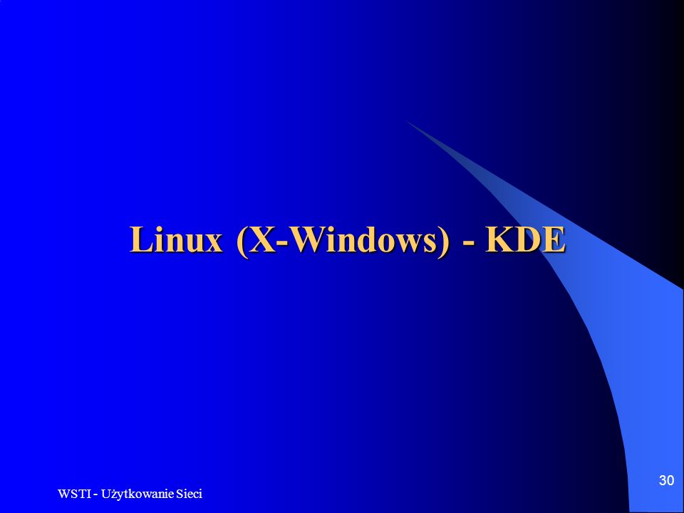 Linux (X-Windows) - KDE