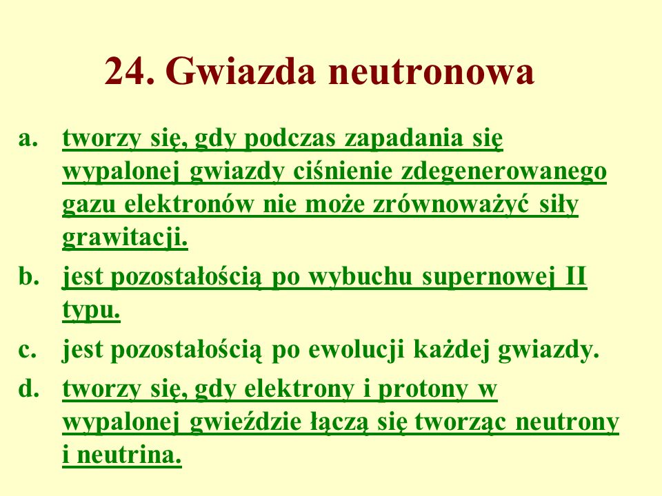 24. Gwiazda neutronowa