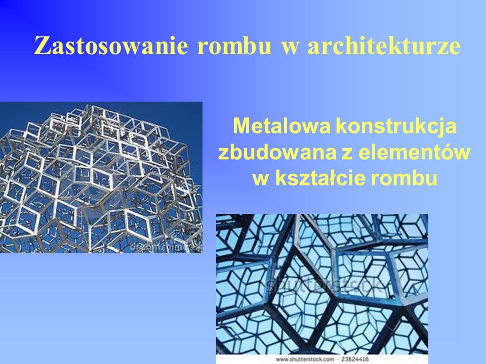 Metalowa konstrukcja zbudowana z elementów w kształcie rombu