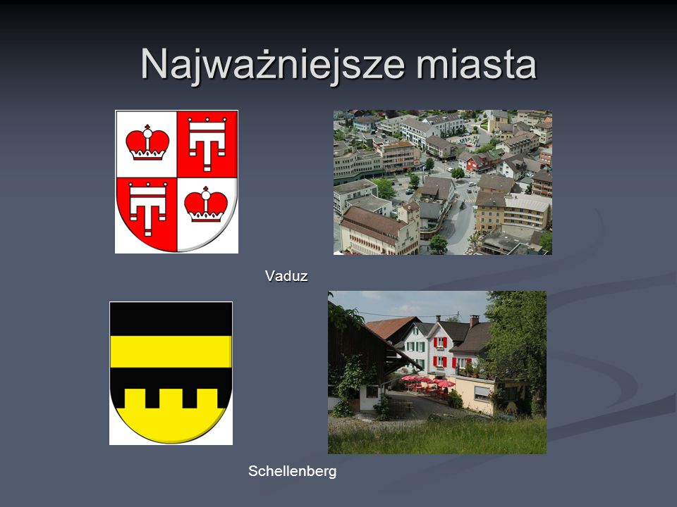 Najważniejsze miasta Vaduz Schellenberg