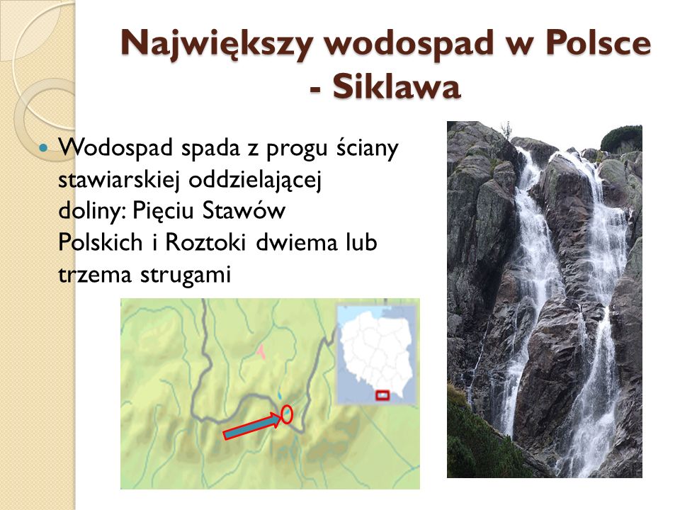 Największy wodospad w Polsce - Siklawa