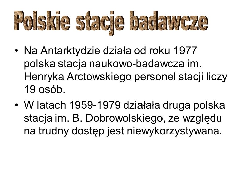 Polskie stacje badawcze