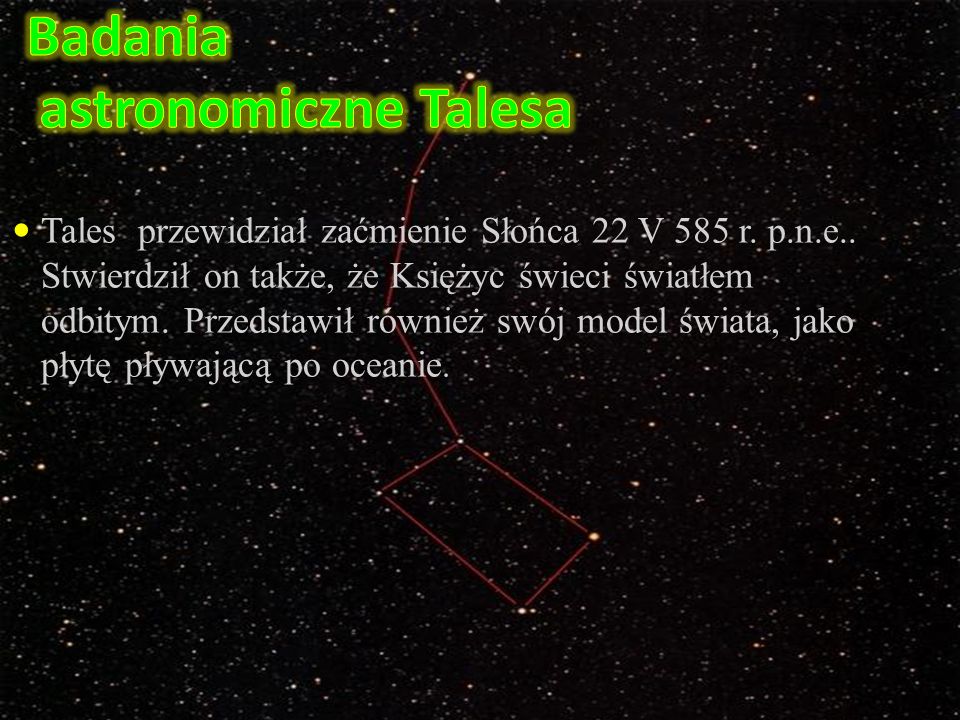 Badania astronomiczne Talesa