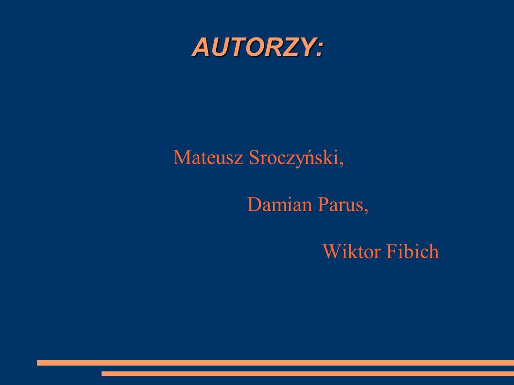 AUTORZY: Mateusz Sroczyński, Damian Parus, Wiktor Fibich