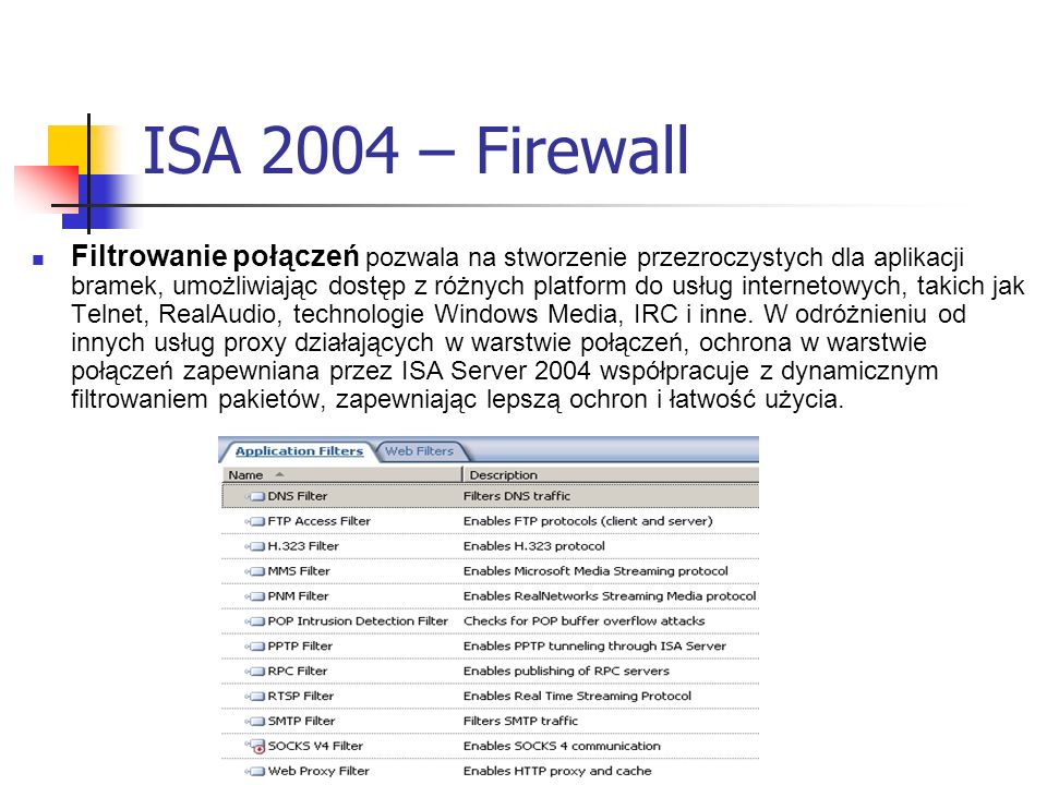 ISA 2004 – Firewall