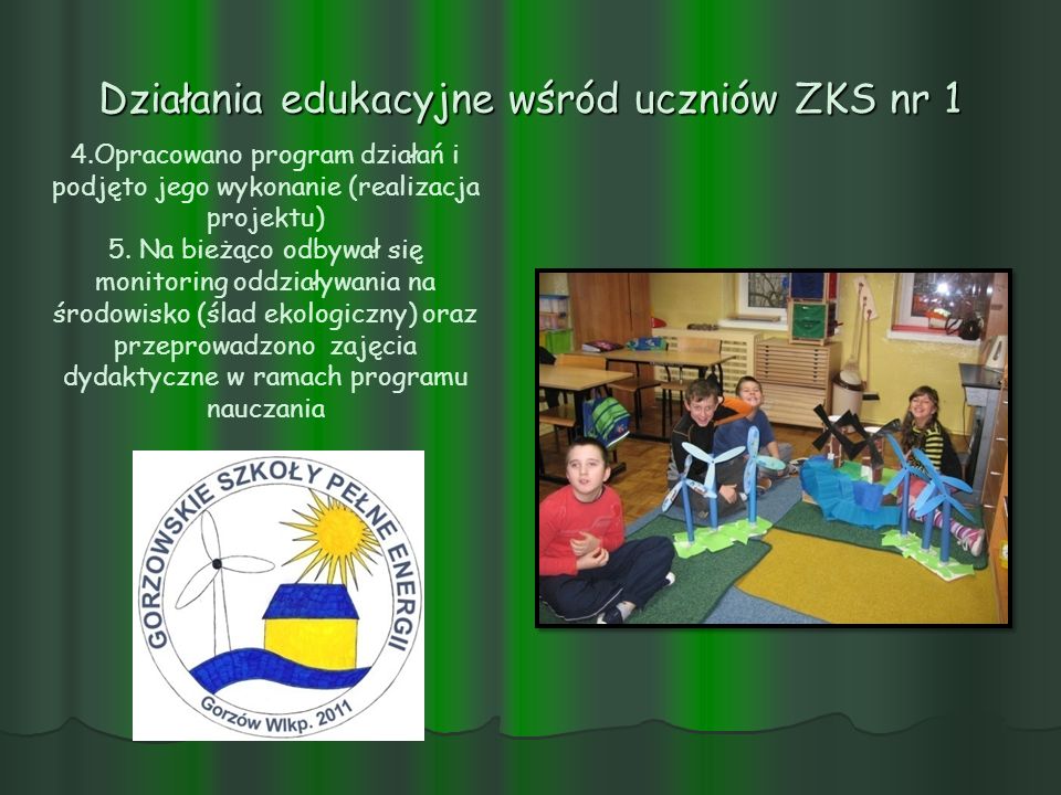Działania edukacyjne wśród uczniów ZKS nr 1