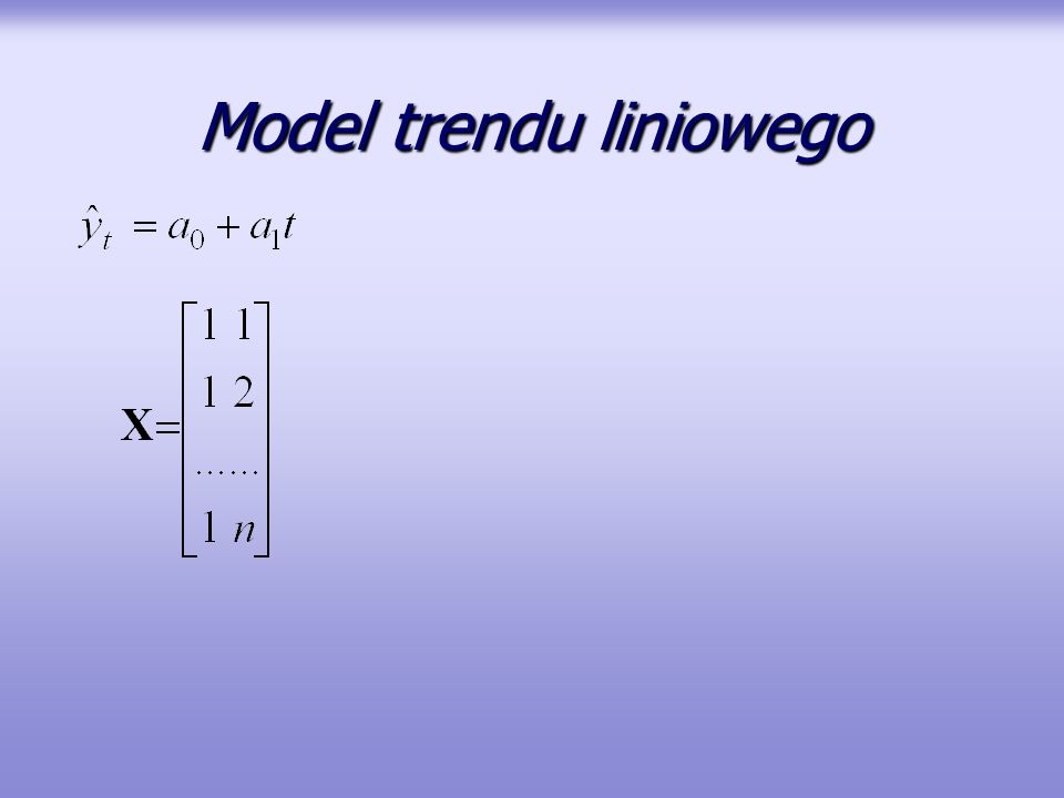 Model trendu liniowego
