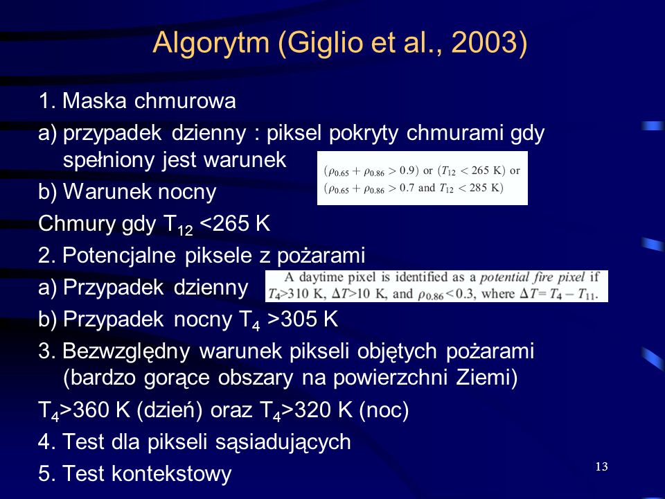 Algorytm (Giglio et al., 2003)