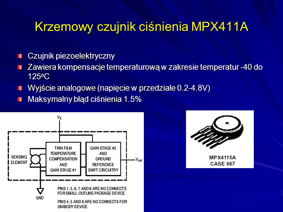 Krzemowy czujnik ciśnienia MPX411A