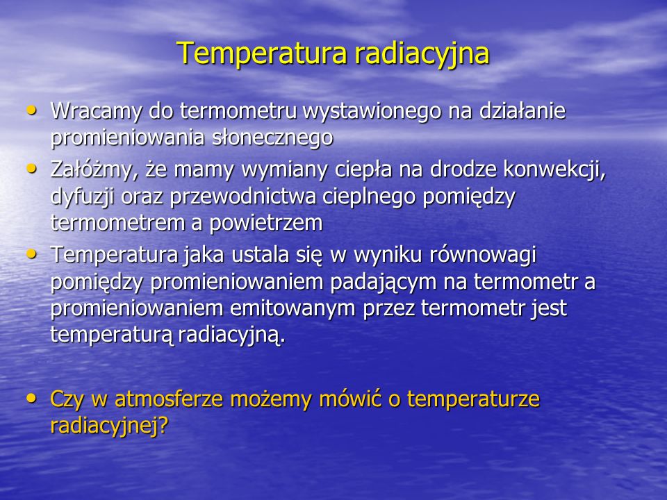 Temperatura radiacyjna