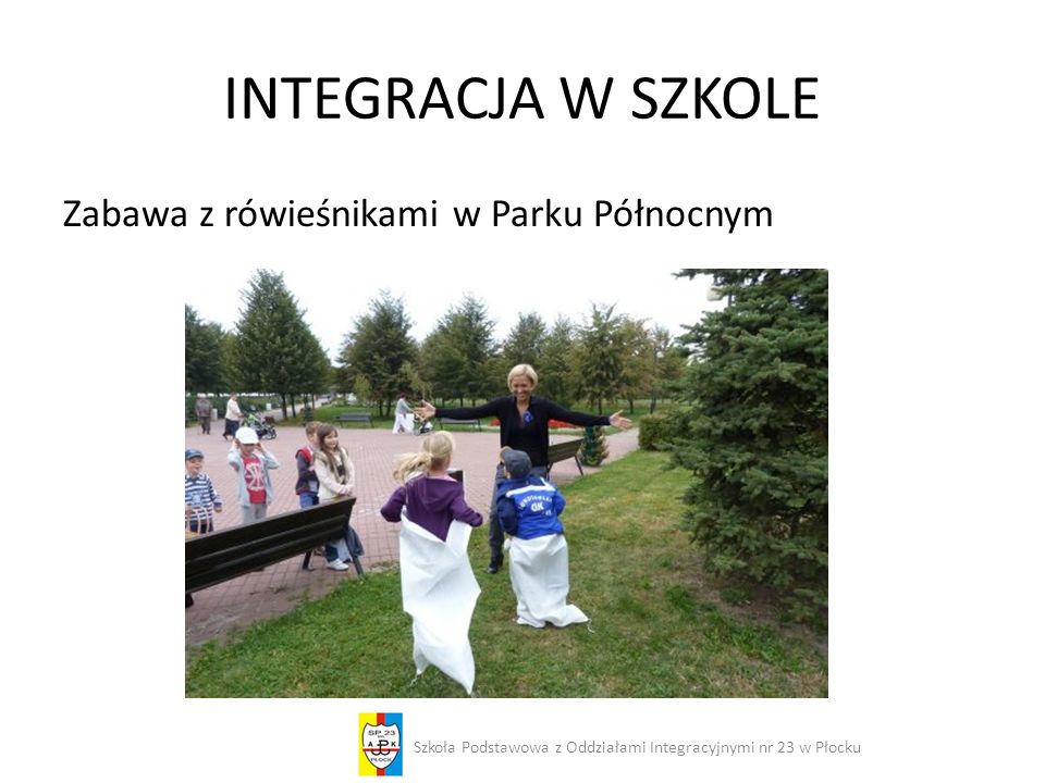 INTEGRACJA W SZKOLE PODSTAWOWEJ Z ODDZIAŁAMI INTEGRACYJNYMI NR 23 IM ...