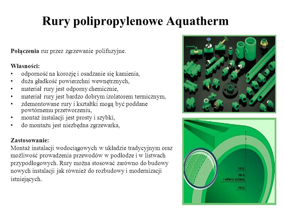 Rury polipropylenowe Aquatherm