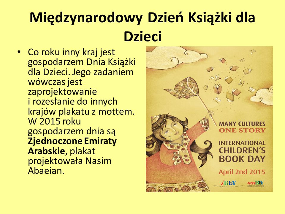 Międzynarodowy Dzień Książki Dla Dzieci Światowy Dzień Praw Autorskich ...