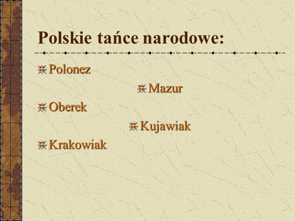 Polskie tańce narodowe: