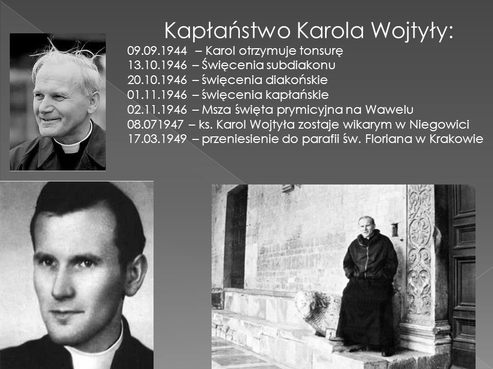 Kapłaństwo Karola Wojtyły: