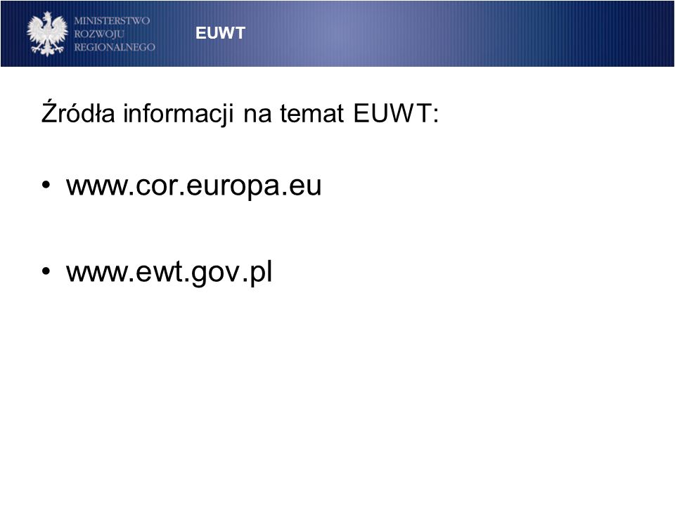 Źródła informacji na temat EUWT: