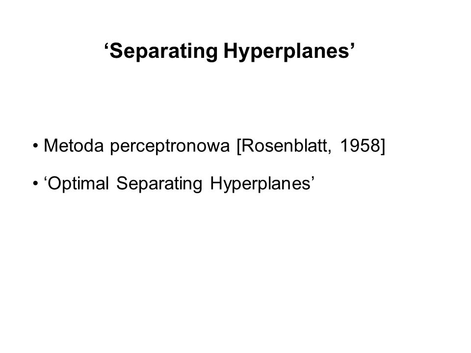 ‘Separating Hyperplanes’