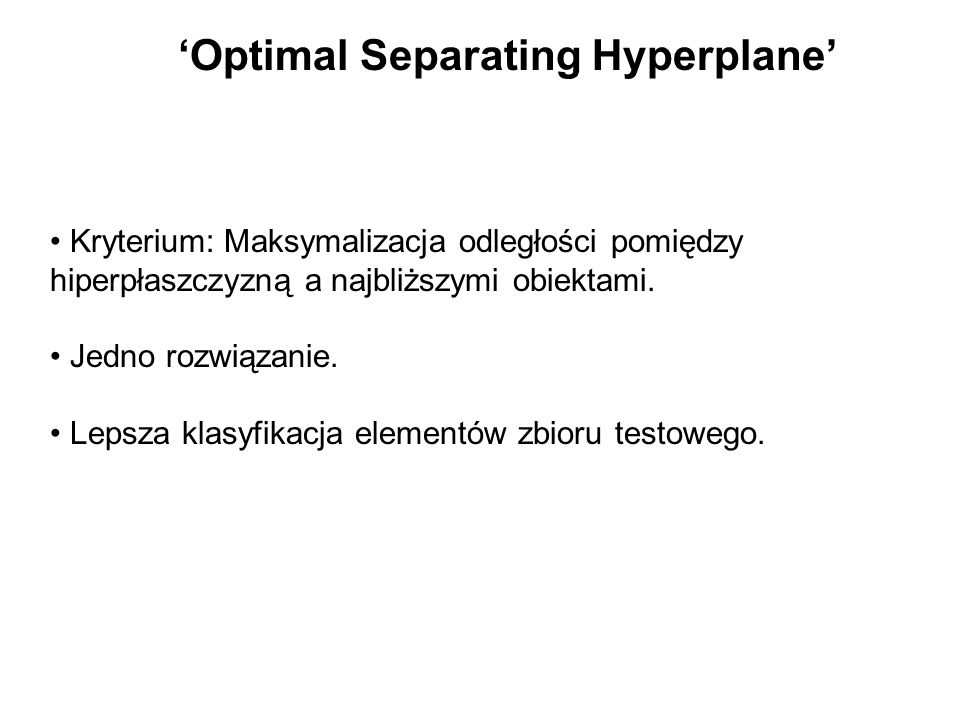‘Optimal Separating Hyperplane’