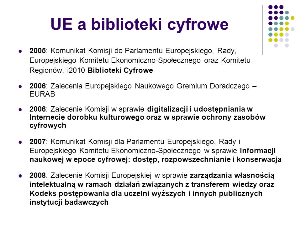UE a biblioteki cyfrowe