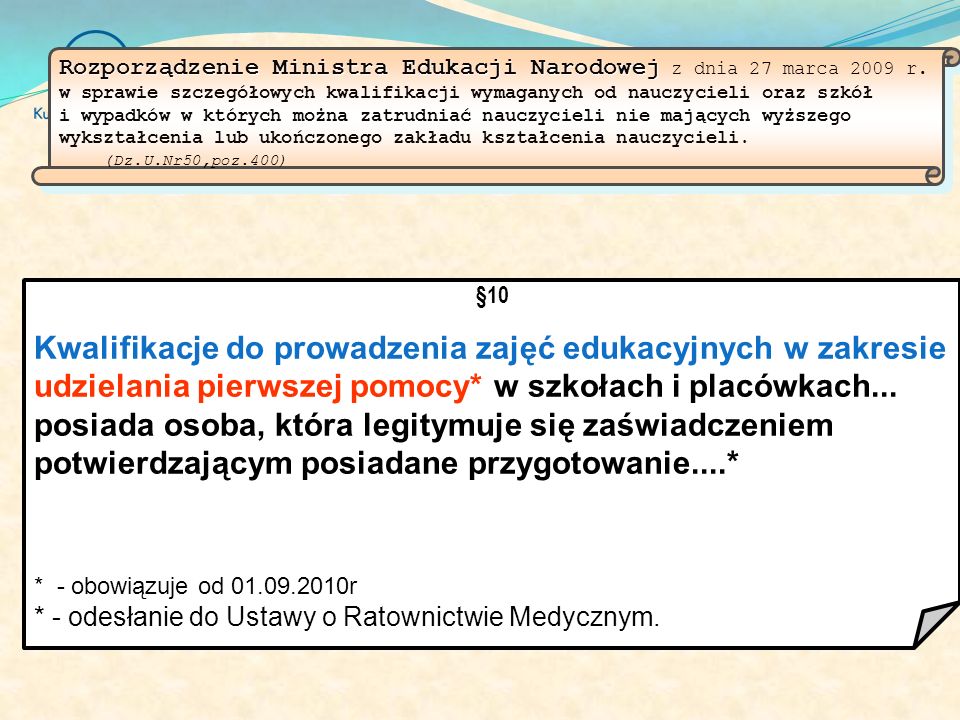 Rozporządzenie Ministra Edukacji Narodowej z dnia 27 marca 2009 r