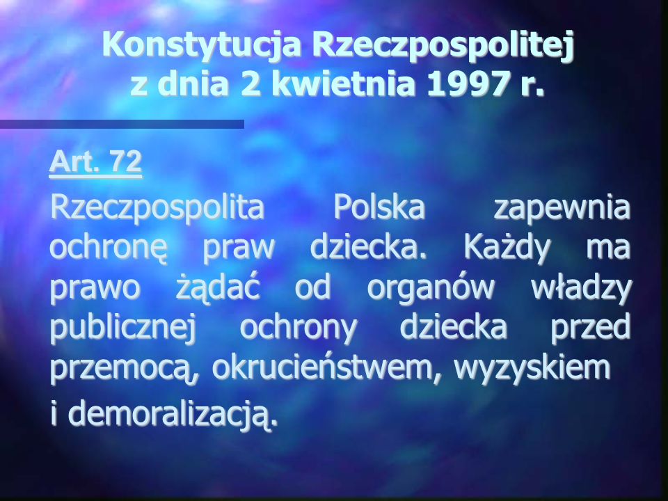 Konstytucja Rzeczpospolitej z dnia 2 kwietnia 1997 r.