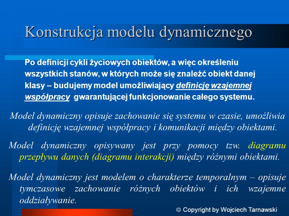 Konstrukcja modelu dynamicznego