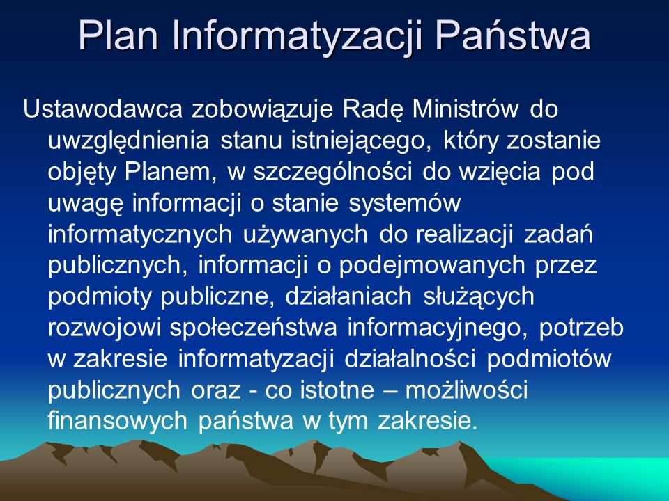 Plan Informatyzacji Państwa