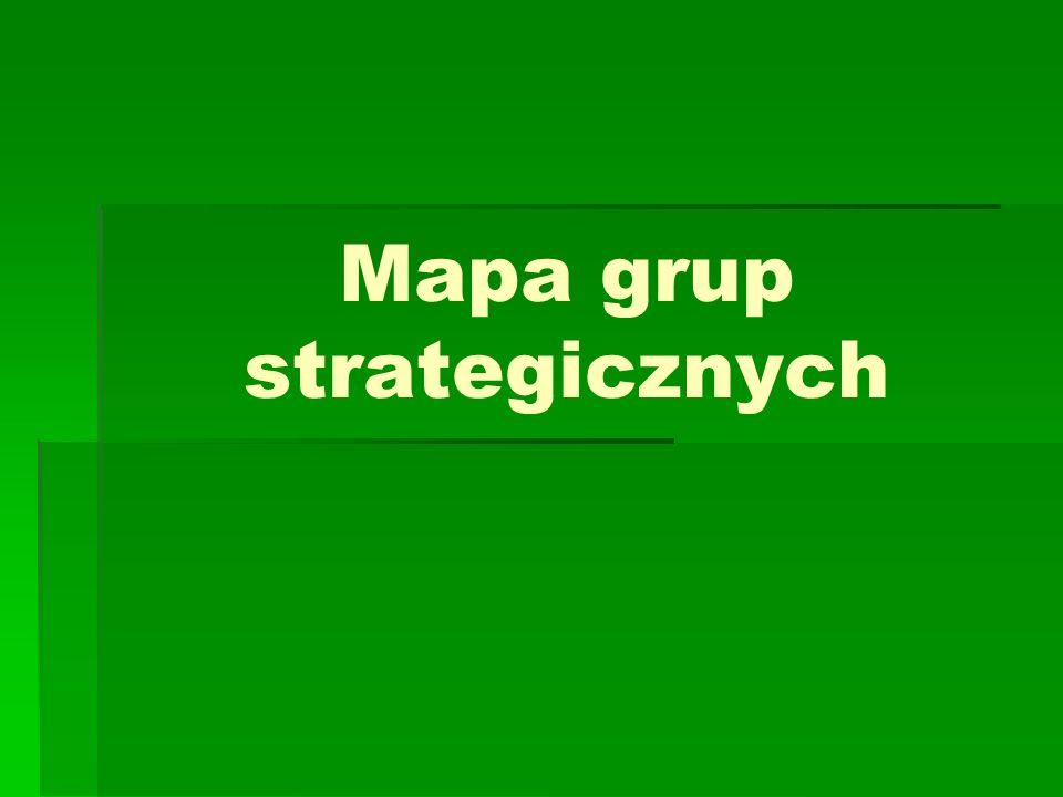 Mapa grup strategicznych
