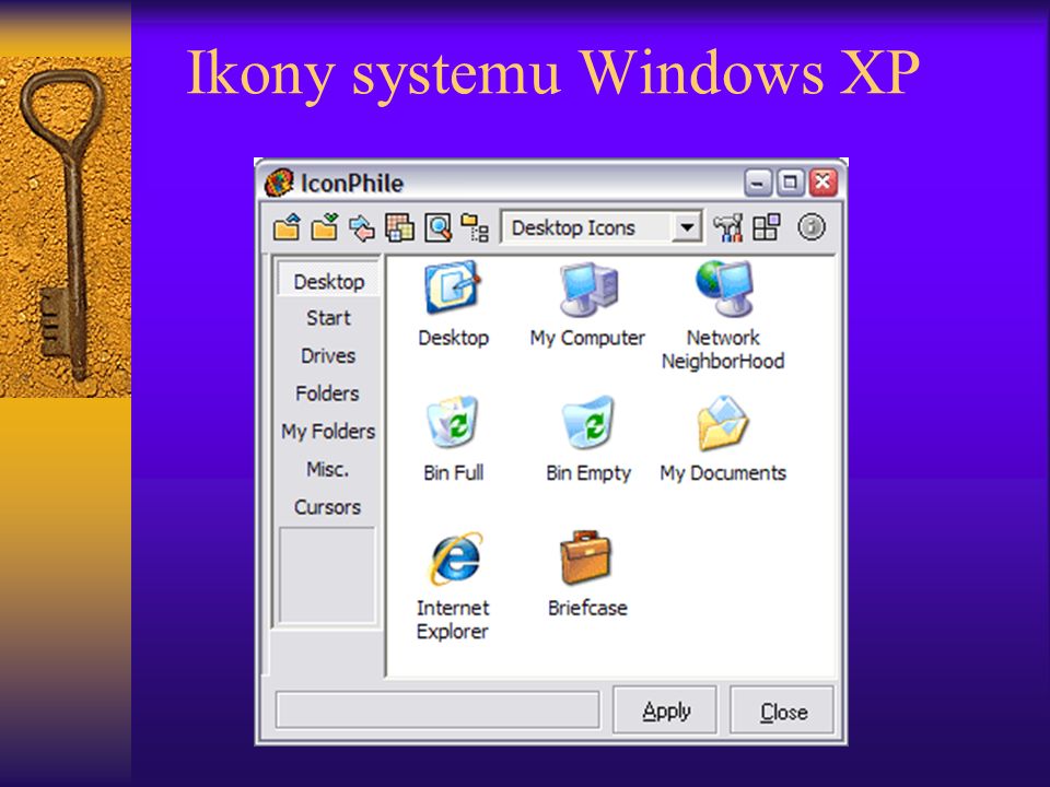 Ikony systemu Windows XP