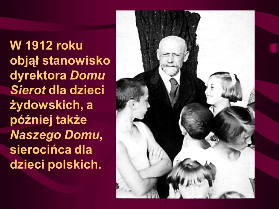 W 1912 roku objął stanowisko dyrektora Domu Sierot dla dzieci żydowskich, a później także Naszego Domu, sierocińca dla dzieci polskich.