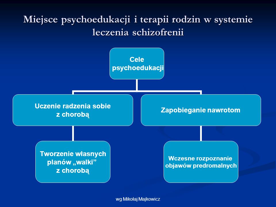 Miejsce psychoedukacji i terapii rodzin w systemie leczenia schizofrenii