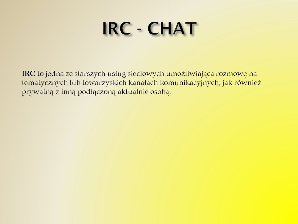 IRC - CHAT