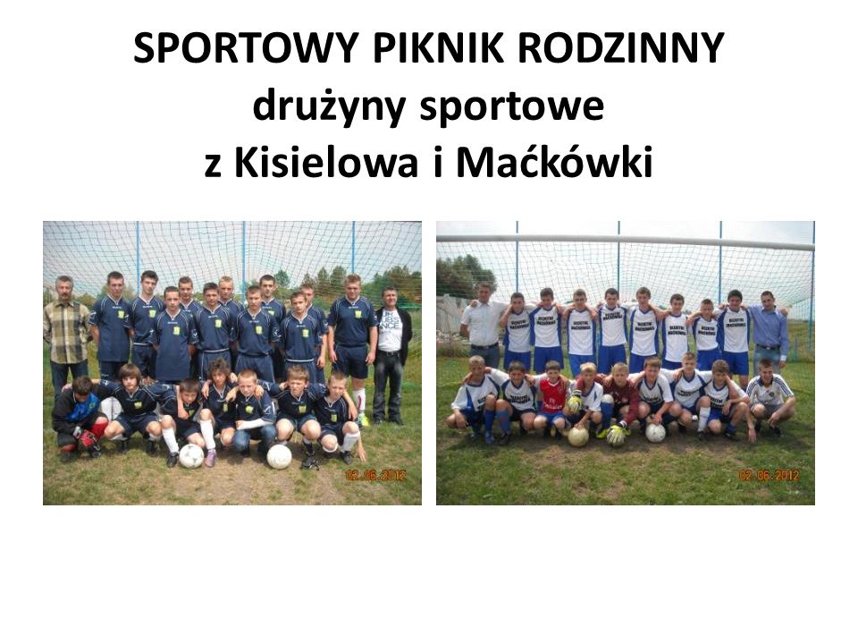 SPORTOWY PIKNIK RODZINNY drużyny sportowe z Kisielowa i Maćkówki