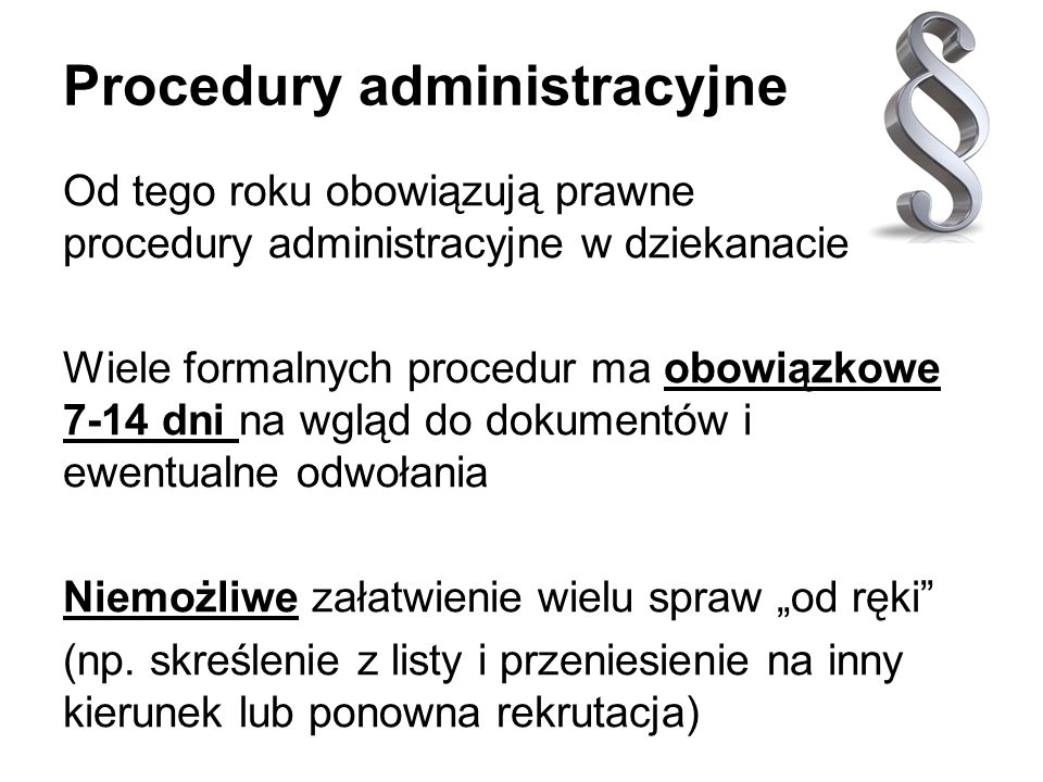 Procedury administracyjne