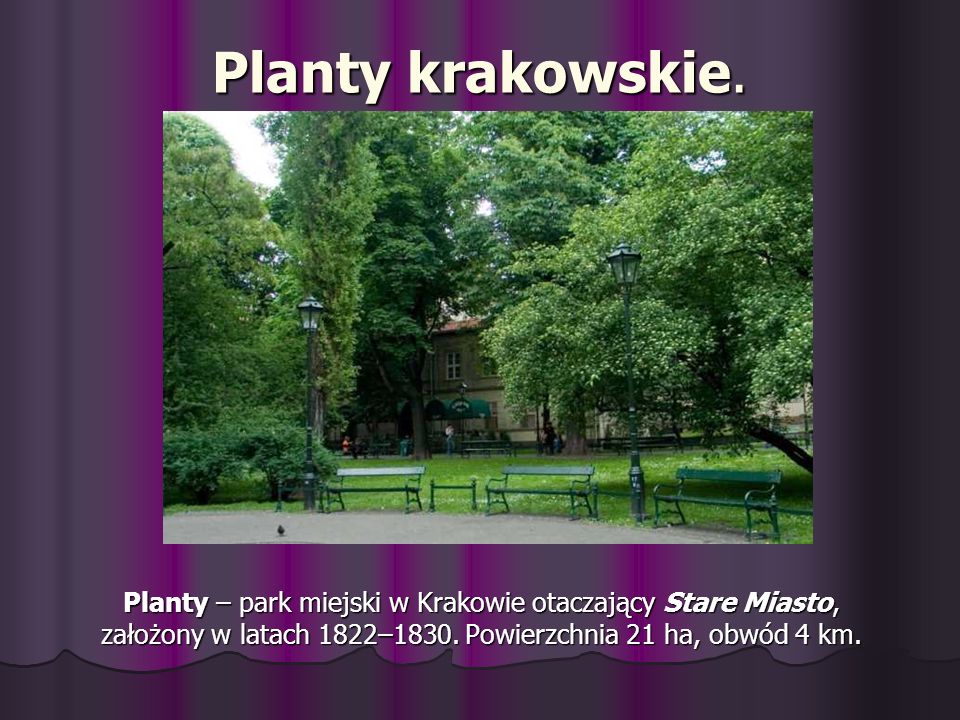 Planty krakowskie.