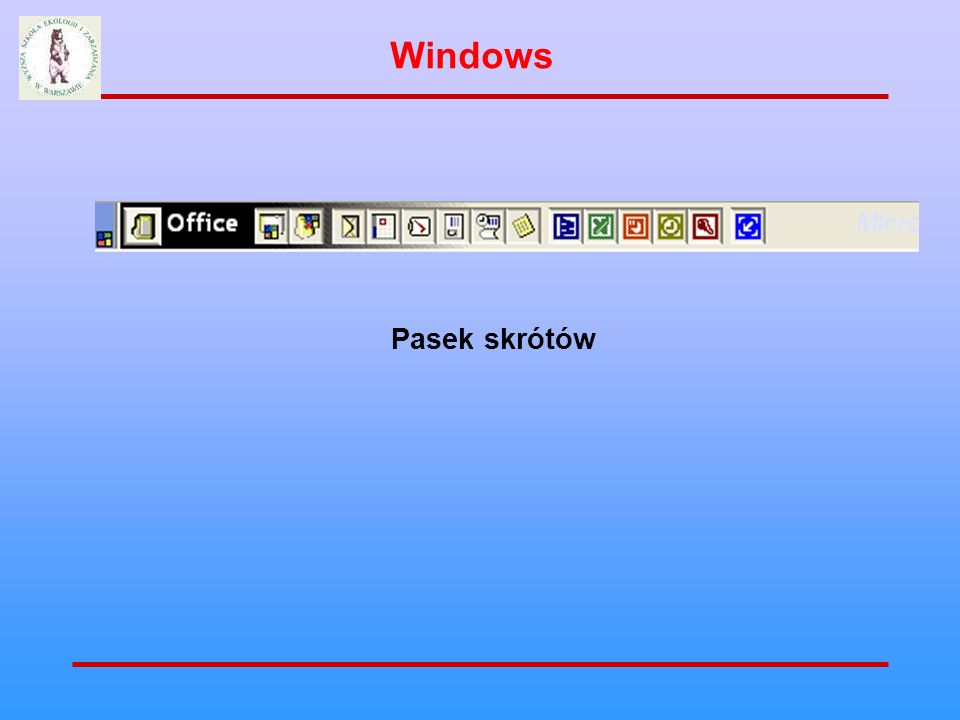 Windows Pasek skrótów
