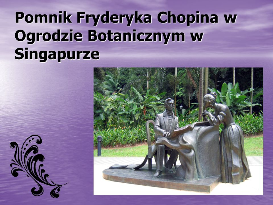 Pomnik Fryderyka Chopina w Ogrodzie Botanicznym w Singapurze