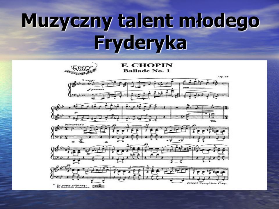 Muzyczny talent młodego Fryderyka