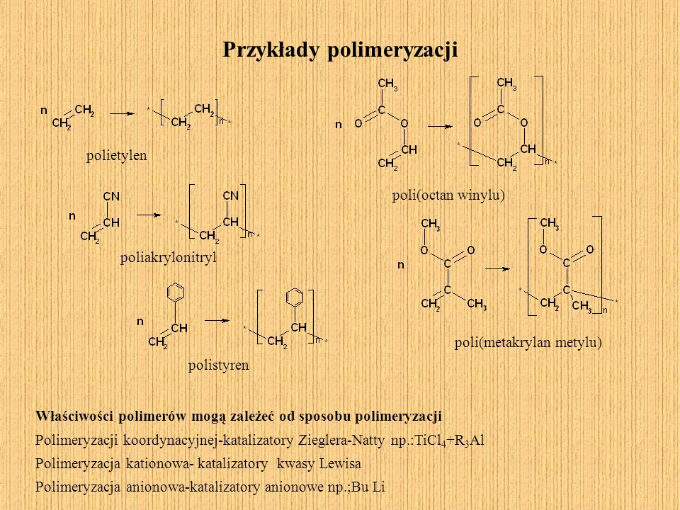 Przykłady polimeryzacji