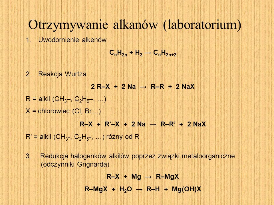 Otrzymywanie alkanów (laboratorium)
